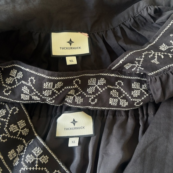 NWT Tuckernuck Embroidered Bouquet Jansen Black 2 Piece Maxi Skirt Set Sz XL - Picture 13 of 13